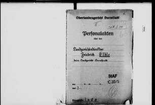 Elble, Friedrich August; Landgerichtsdirektor; geb. 24.2.1883 in Meersburg; gest. 5.1.1967 in Konstanz