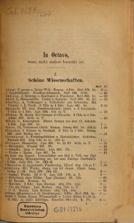 Bücher-Verzeichniss. 264. 1882