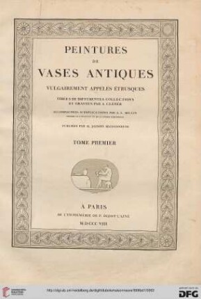 Band 1: Peintures de vases antiques, vulgairement appelés étrusques
