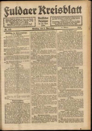 Ausgabe vom Montag, den 03. November 1919.