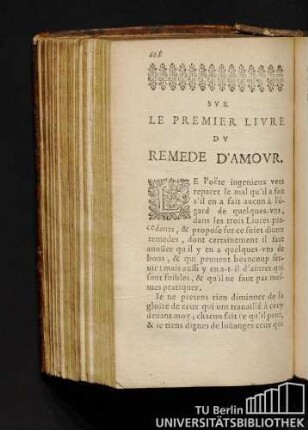 Svr Le Premier Livre Dv Remede D'Amovr.
