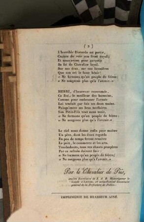 Le Cri De Monsieur, Frére du Roi, Lieutenant Général du Royaume