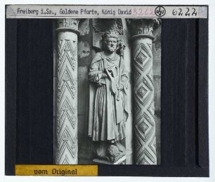 Freiberg, Dom,Freiberg, Dom, Goldene Pforte (Südportal) : Figur König David