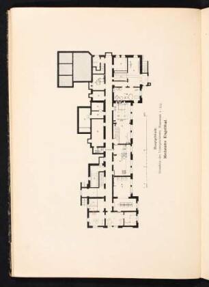 Hauptgebäude Grundriss des Untergeschosses Maassstab 1 : 333.