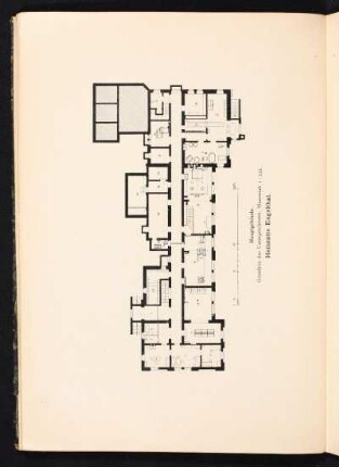Hauptgebäude Grundriss des Untergeschosses Maassstab 1 : 333.