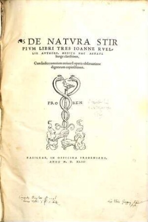De Natvra Stirpivm Libri Tres : Cum indice omnium universi operis observatione dignorum copiosissimo