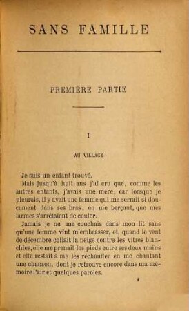 Sans famille : Ouvrage couronné par l'Académie française, I