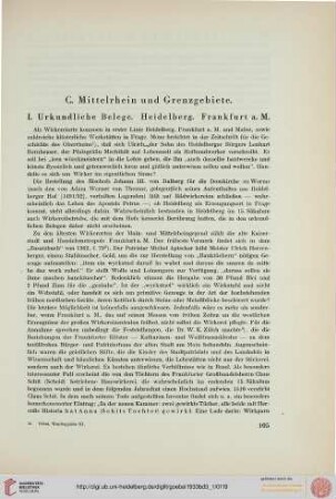 C: Mittelrhein und Grenzgebiete