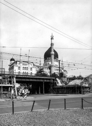 Dresden-Altstadt. Abrißarbeiten an den Gleisanlagen der Deutschen Bahn