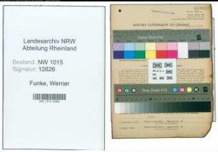 Entnazifizierung Werner Funke , geb. 24.09.1915 (Steuerberater)