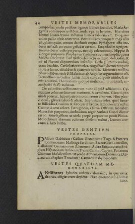Vestes gentium propriae.
