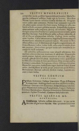 Vestes gentium propriae.