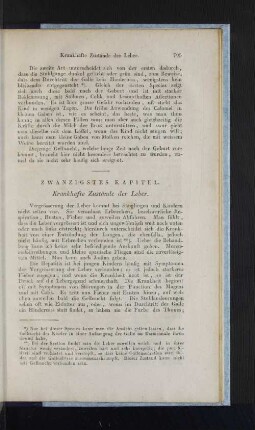 Zwanzigstes Kapitel. Krankhafte Zustände der Leber.