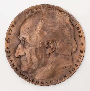 Gedenkmedaille zum 150. Todestag Johann Wolfgang von Goethes (1749-1832)