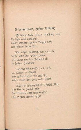 O komm bald, holder Frühling.
