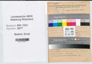 Entnazifizierung Ernst Boehm , geb. 11.04.1900 (Kaufm.Angest.)