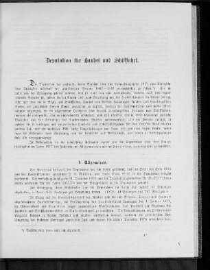 Deputation für Handel und Schiffahrt.