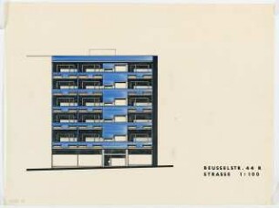 Wohn- und Geschäftshäuser Beusselstraße 44 R und Sickingenstraße 1, Berlin-Moabit: Ansicht 1:100