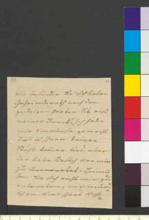 Brief von Stein, Charlotte von an Goethe, Johann Wolfgang von