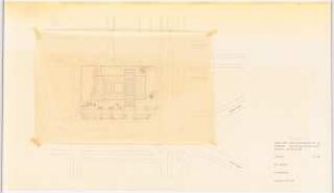 Grünflächen am Verwaltungsgebäude der Mannheimer Versicherungsgesellschaft, Mannheim: Lageplan mit Gartenplan 1:500
