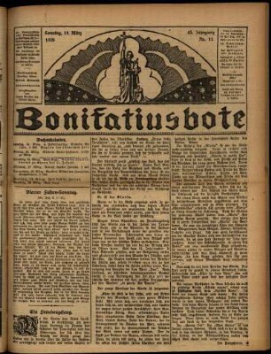 Erste Ausgabe vom Sonntag, den 14. März 1926.
