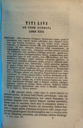 Titi Livi Ab urbe condita libri, Pars 4. Liber XXXI-XXXVIII