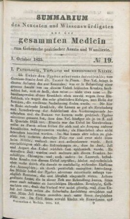 1. October 1835. No 19.