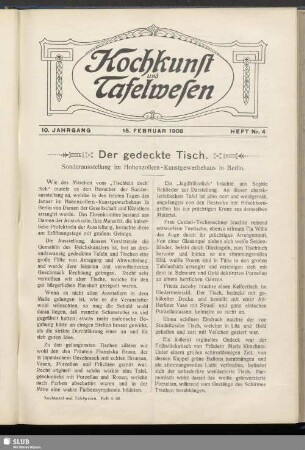 Heft Nr. 4, 15. Februar 1908