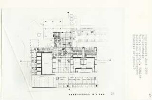 Fernsehstudio (Diplomarbeit bei Bernhard Hermkes): Grundriss Erdgeschoss 1:200