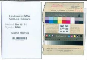 Entnazifizierung Heinrich Tugend , geb. 09.08.1892 ()