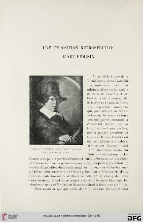 3. Pér. 39.1908: Une exposition rétrospective d'art féminin