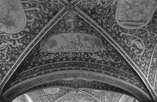 Schleswig: Schloss Gottorf, Landesmuseum, gemaltes Deckengewölbe, Blauer Saal