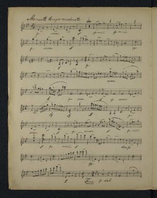 Menuett, tempo moderato.