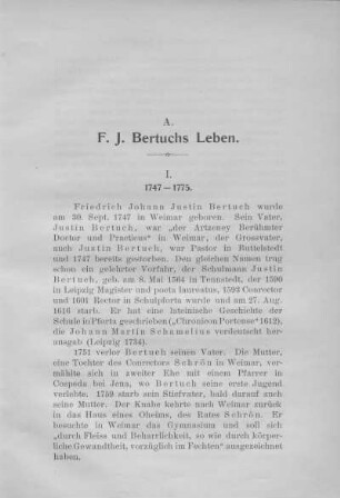 A. Bertuchs Leben.