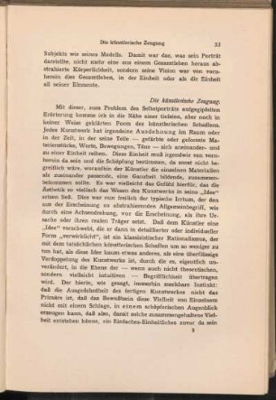 Die künstlerische Zeugung.
