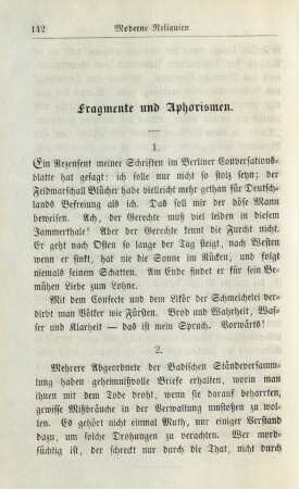 Fragmente und Aphorismen