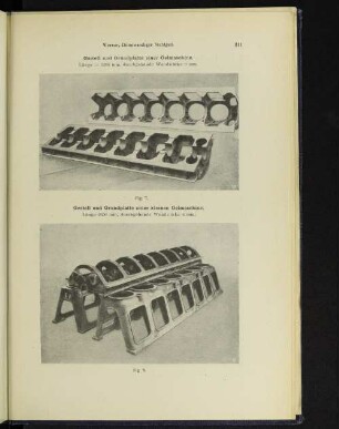 Gestell und Grundplatte einer Oelmaschine.
