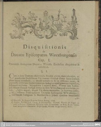 Disquisitionis de Ducatu Episcopatus Wirceburgensis