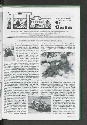 Langenhorner Winter einst und jetzt