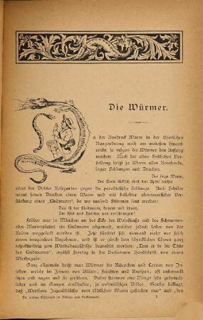 Die niedere Tierwelt im Dichter- und Volksmunde