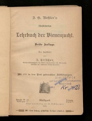 J. G. Beßler's illustriertes Lehrbuch der Bienenzucht