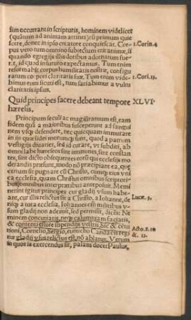 XLVI Quid principes facere debeant tempore haeresis.