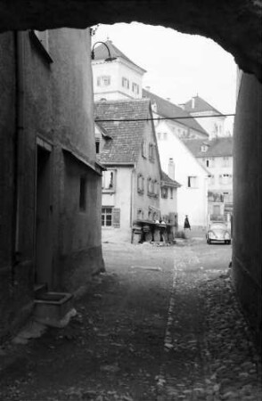 Meßkirch: Gassendurchblick mit Schloss