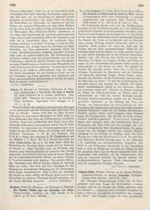 349 [Rezension] DuBois, Henri, De Kant à Ritschl