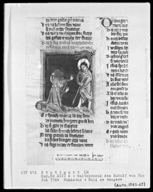 Weltchronik - Bruder Philipp — ---, Folio 256recto-342verso---, Folio 256recto-342versoNoli me tangere, Folio 336verso