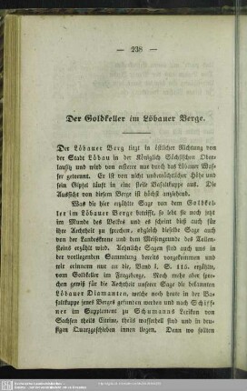 Der Goldkeller im Löbauer Berge