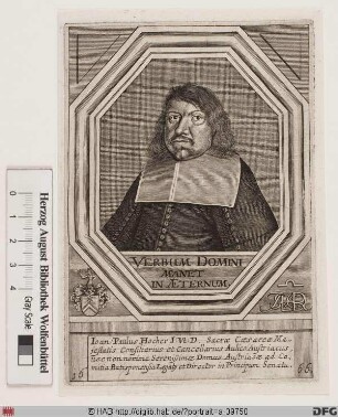 Bildnis Johann Paul Hocher (1667 Frhr. von Hohenburg und Hohenkräen)