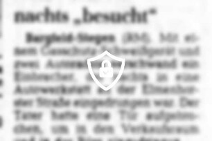 Autowerkstatt nachts "besucht"