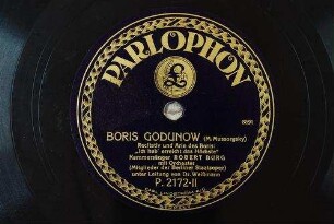Boris Godunow : Recitativ und Arie des Boris: "Ich hab' erreicht das Höchste" / (M. Mussorgsky)