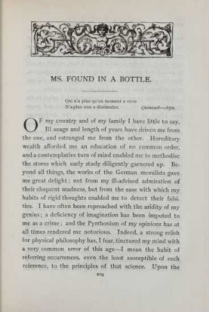 Ms. found in a bottle